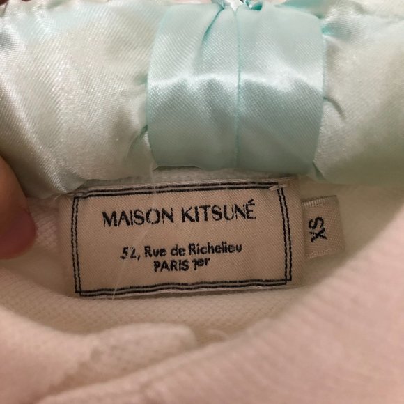 Maison Kitsune Double Fox Patch Embroidered Polo Shirt White - Picture 6 of 8